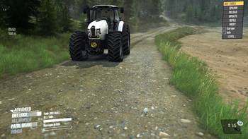 Dirt road with a scene in the game MudRunner mods