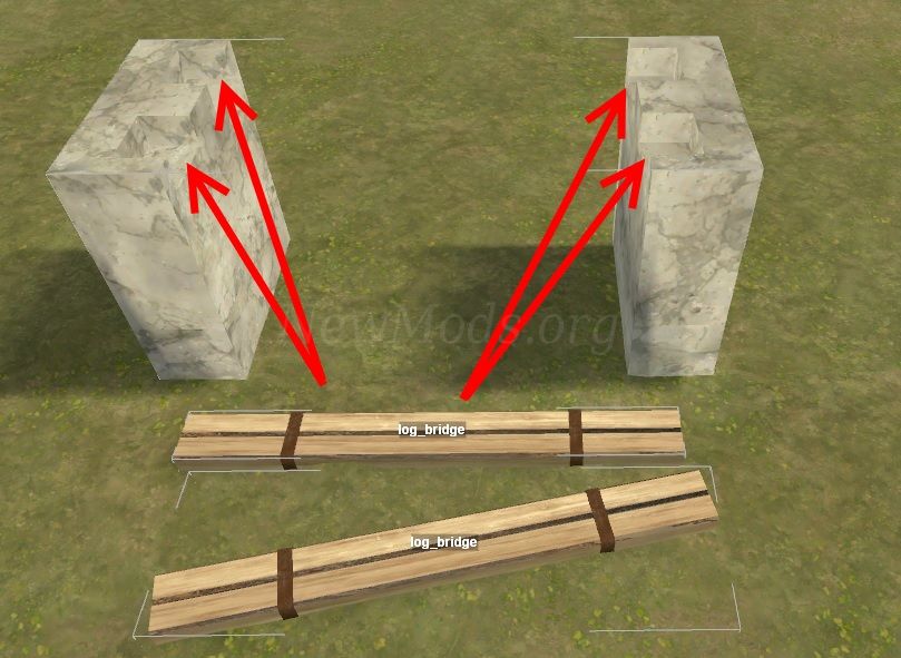 To build a bridge in the map editor