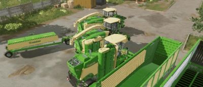 Combine Krone with Header and Trailer