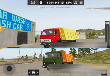 Farming Simulator 20 Android Mods KamAZ-55111 Green and Red