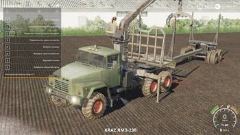 FS 19 Mods KrAZ 260 Manipulator with trailer