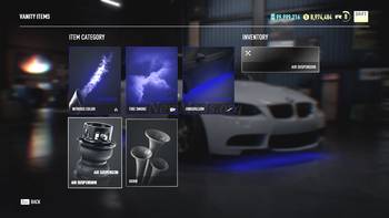 Blue Neon and Smoke, as well as air suspension for cars Need for Speed ​​Payback