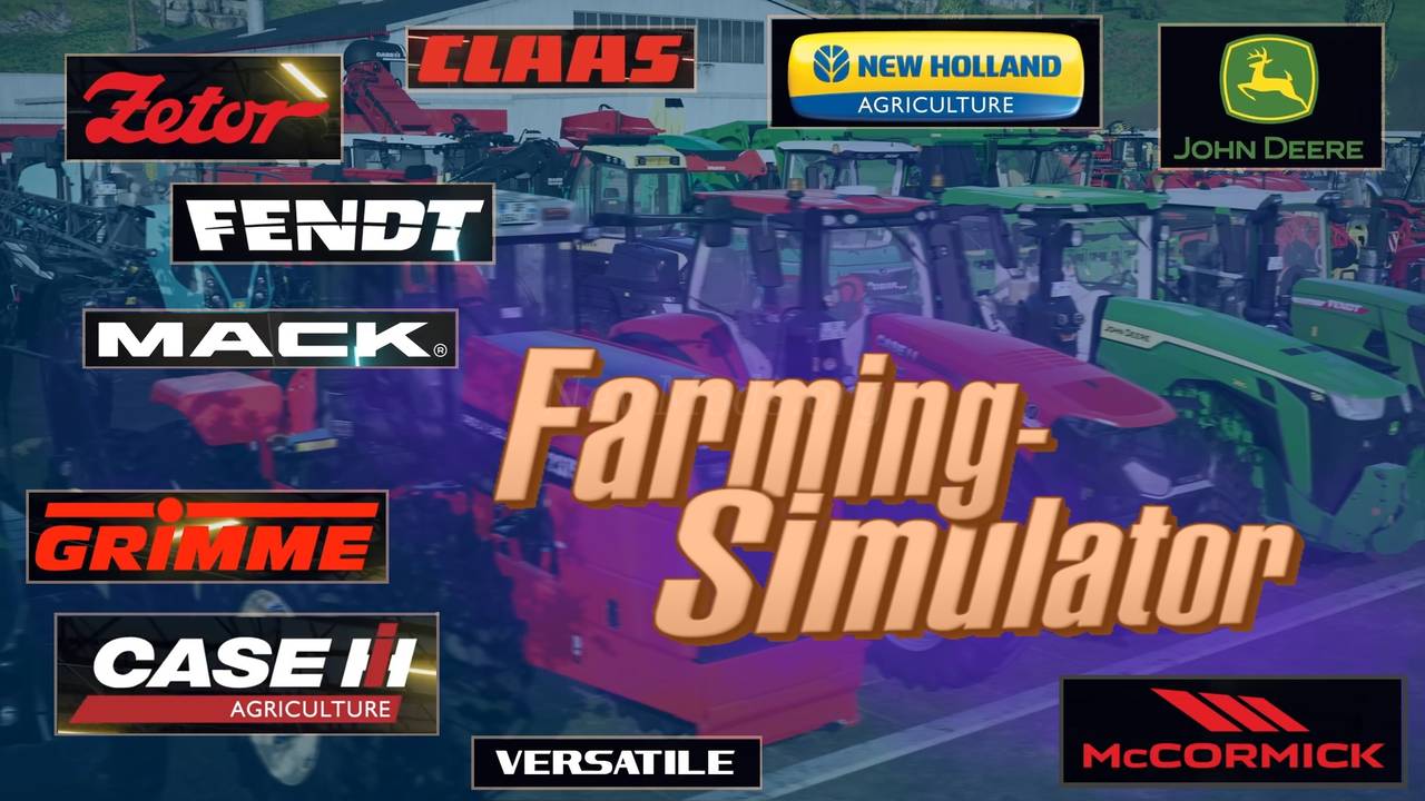 Agricultural technology creators advertise their brands in the Farming Simulator video game