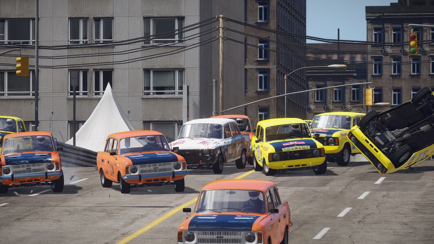 Derby cars IZH Moskvich 412 IE-028 in the game Wreckfest Mods